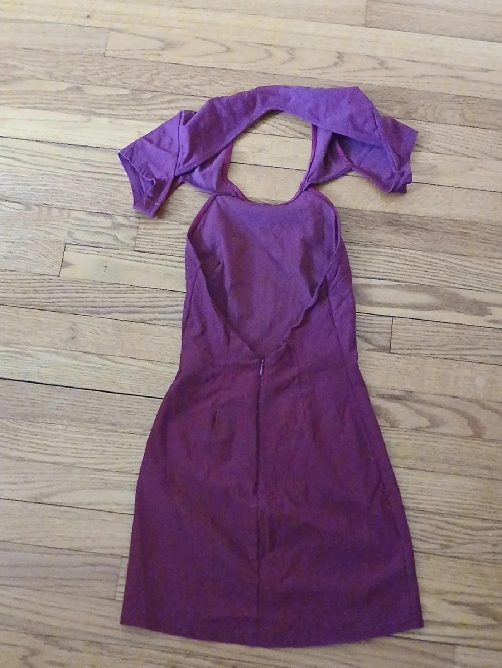 Nasty Gal Dark Red Open-Back Mini- Dress ■ Size XS